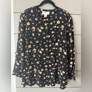 Vintage Real Clothes Saks Fifth Avenue‎ Petites Silk Blouse – Size L